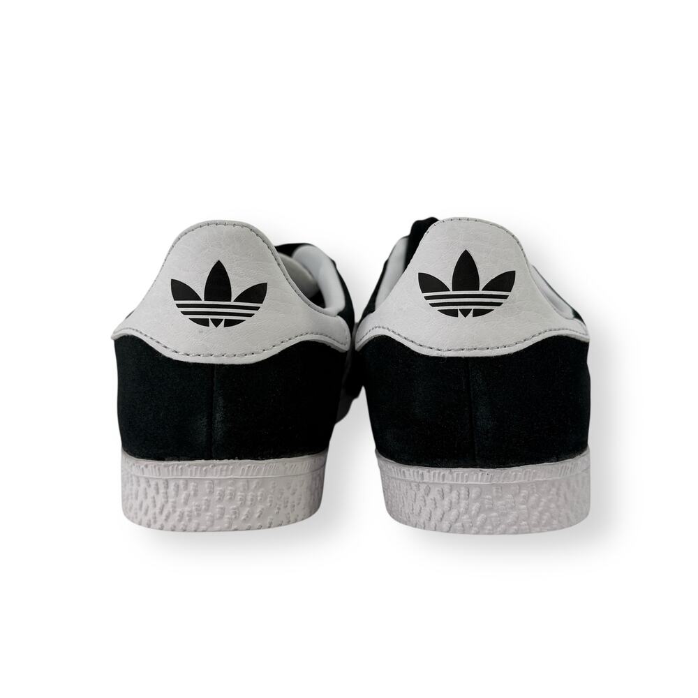 Adidas Gazelle Boy Girl Black White Suede Sneakers Tennis Shoes Youth Sz 1 - Picture 5 of 6